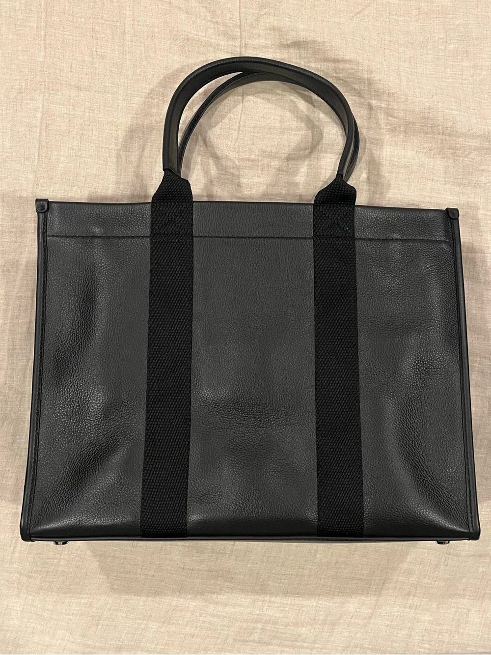 $2290 Balenciaga 2-Way Paris Logo Leather Weekend Tote Bag